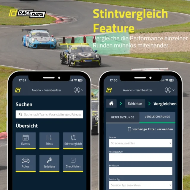 Kennst du schon unser Stintvergleich-Feature in der Racing App? 🏁
 
Mit dem Stintvergleich kannst du die Performance deiner Stints mühelos analysieren und direkt vergleichen. Sieh auf einen Blick, wie du dich von Runde zu Runde verbessert hast, und identifiziere deine besten und schlechtesten Stints. 📊
 
✨ Stintvergleich: Verfolge und vergleiche die Leistung deiner Stints einfach und übersichtlich. So kannst du gezielt an deiner Performance arbeiten und dich stetig verbessern. ⏱️
 
Nutze dieses Feature, um deine Rennstrategie zu optimieren und das Beste aus jedem Stint herauszuholen. 

Probiere die App kostenlos aus und gib uns Feedback, damit wir uns weiter verbessern können! 🌟
 

#CarreraCupDE #porschemotorsport porschecarreragt #RacingApp #Motorsport #Rennsport #Stintvergleich #Performance #Analyse #Porsche #TrackTime #Racedata